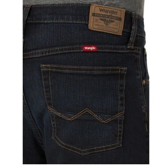 Wrangler Straight Fit Jeans Men's Size 29x30Premium Quality Blue Jeans Dark - Picture 2 of 10